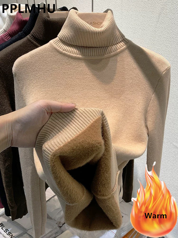 CozyShirt Fodrad Turtleneck