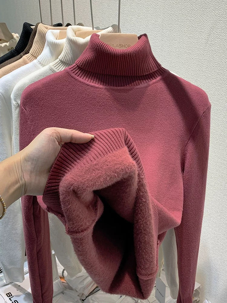 CozyShirt Fodrad Turtleneck